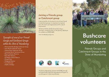 Friends Group Brochure - Shire of Mundaring