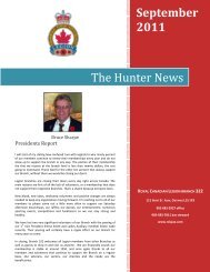 The Hunter News - The Royal Canadian Legion - Branch 322 - Ajax