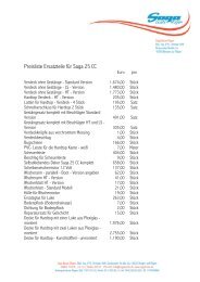 Preisliste Ersatzteile für Saga 25 CC - Saga Boote Rügen