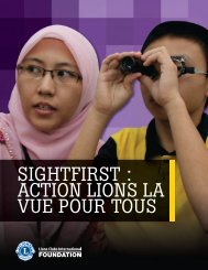 SIGHTFIRST : ACTION LIONS LA VUE POUR TOUS - LCIF