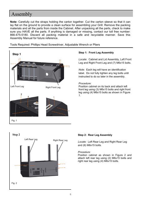 Conforms To ANSI STD Z21.58a - Smoke Hollow Smokers by ...