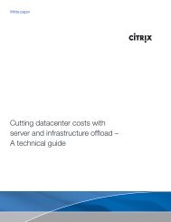 Cutting Data Center Costs with Infrastructure Offload - Citrix