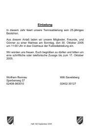 Abteilung Tennis - Hertha Walheim Info