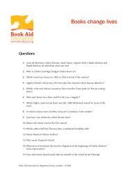 literary quiz - Book Aid International