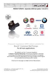 Pressure regulators (DRV valve) suitable for - SEVEN DIESEL SpA