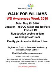 WALK-FOR-WILLIAMS - Williams Syndrome Association