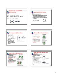 Chapter 13 Unsaturated Hydrocarbons Saturated Hydrocarbons ...