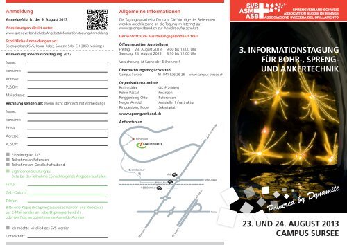 Informationstagung 2013 - Sprengverband Schweiz SVS