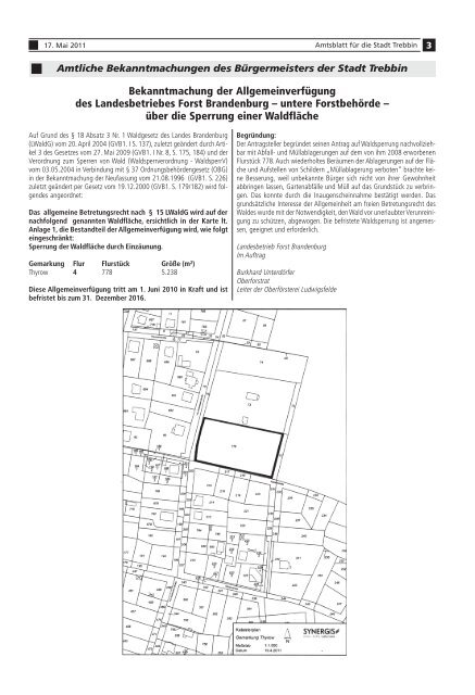 AMTBLATT Mai 2011 - clauertstadt-trebbin.de