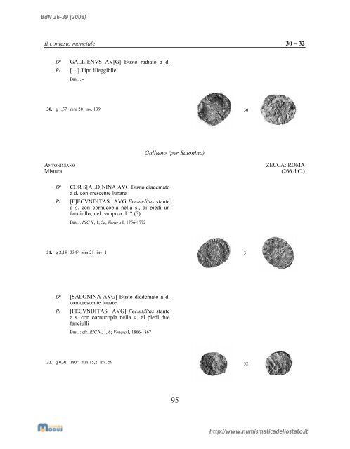 Bollettino di Numismatica n. 36-39 - Portale Numismatico dello Stato