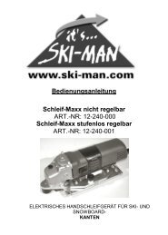 NR: 12-240-000 Schleif-Maxx stufenlos regelbar ART.-NR - Ski-Man