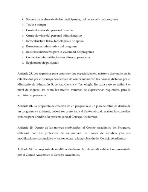 reglamento académico de postgrado del instituto global de alto ...