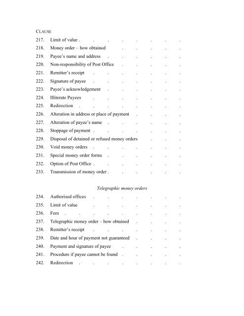 Post office guide part i - India Post