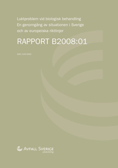RAPPORT B2008:01 - Avfall Sverige