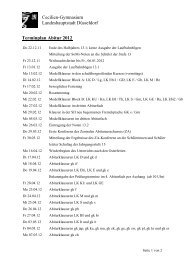 Termine rund um das Abitur (PDF) - Cecilien-Gymnasium