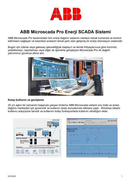 ABB Microscada Pro Enerji SCADA Sistemi