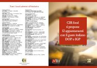 CIR food ti propone 12 appuntamenti con il gusto italiano DOP e IGP