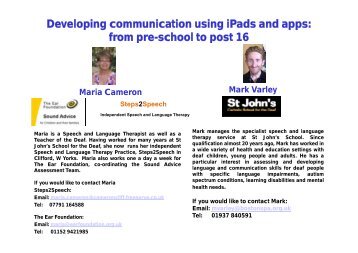 Developing communication using iPads and apps: from pre ... - batod