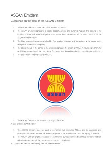 A. Use of the ASEAN Emblem - Thai Embassy and Consulates