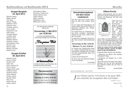 Evangelischer Gemeindebote Eibach April / Mai 2012 - Evang.-Luth ...