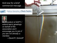AAPT Section PowerPoint Presentation - American Association of ...