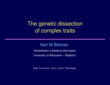 The genetic dissection of complex traits