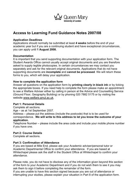 Sample Application Form Guidance Notes - Advice and Counselling ...