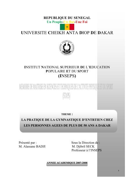 REPUBLIQUE DU SENEGAL Un Peuple-Un But-Une Foi ... - BEEP
