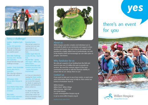 there's an event for you - Willen Hospice