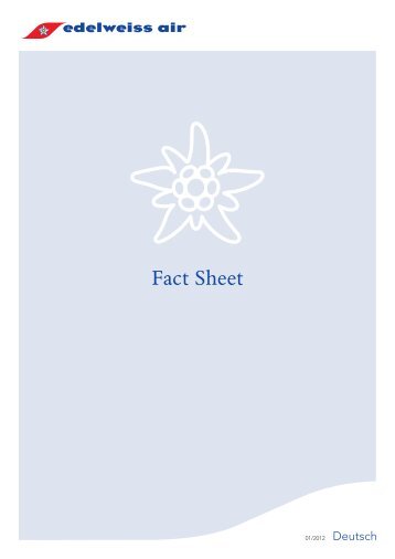 Fact Sheet - Edelweiss Air Agent