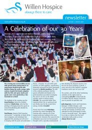 Autumn/Winter 2011 newsletter - Willen Hospice