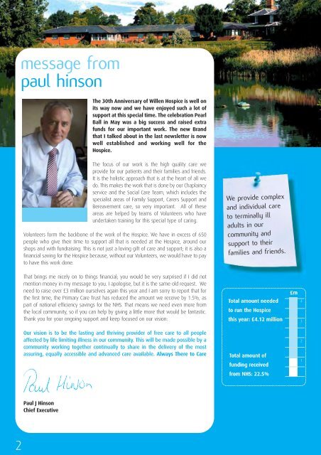 Autumn/Winter 2011 newsletter - Willen Hospice