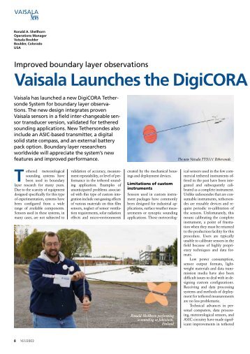Vaisala Launches the DigiCORA Tethersonde System