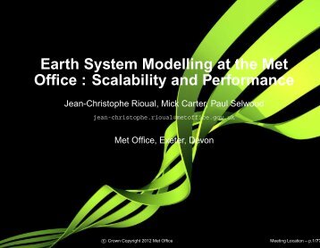 UM-based ESM, Jean-Christophe Rioual (Hadley Centre, UK)