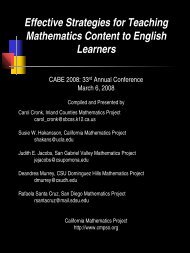 Effective Strategies for Teaching Mathematics Content - Santa Ana ...