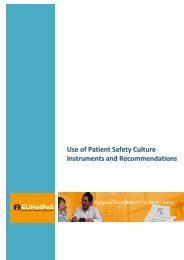 Use of Patient Safety Culture Instruments and Recommendations