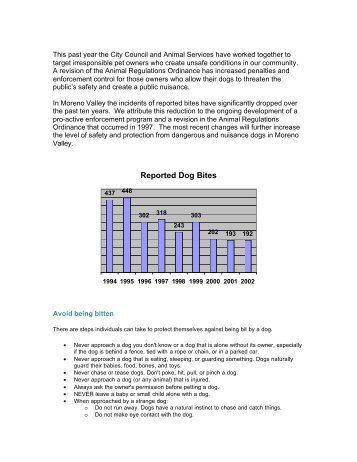 Dog Bite Facts - City of Moreno Valley