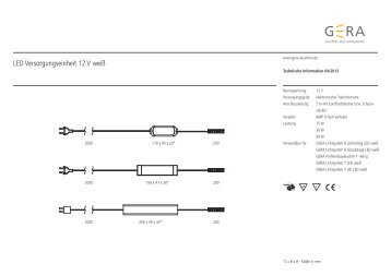 Technische Informationen (PDF) - Gera Leuchten