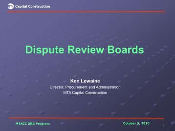 Dispute Review Boards