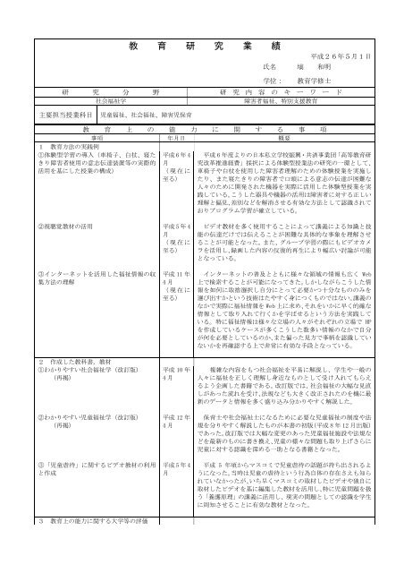 教 授 塙 和明 - 東京成徳大学