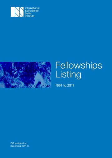 Fellowships Listing - International Specialised Skills Institute