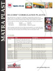 Matra Plast Corrugated Plastic Sheeting - Midwest Sign & Screen ...