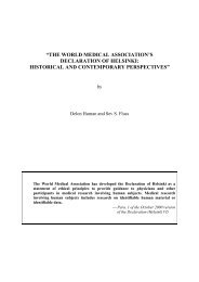 Declaration of Helsinki Historical & Contemporary Perspective