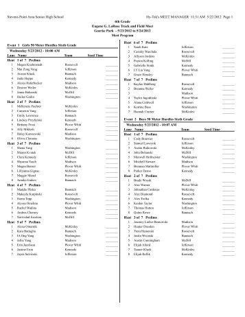 6th Grade Final With Schedule - Let's Move In Point