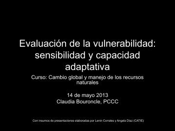 EvaluaciÃ³n de la vulnerabilidad: capacidad adaptativa y ... - Catie