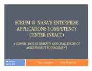 scrum @ nasa's enterprise applications competency center (neacc)