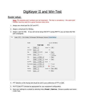 Digi Keyer II and Win-Test - microHAM