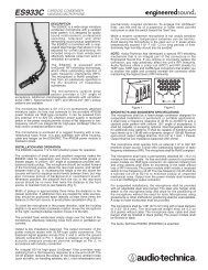 ES933C Specification Sheet - Audio-Technica