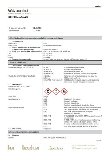 Safety data sheet - Lex doo