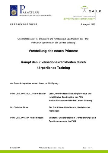 Pressemitteilung - Salk